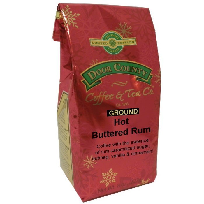 Door County Coffee, 8oz Bags, Seasonal Holiday Coffee (Candy Cane, Ground) N4