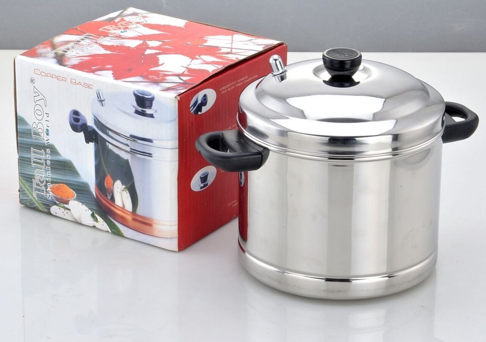 SS Idly Cooker - 4 Plates