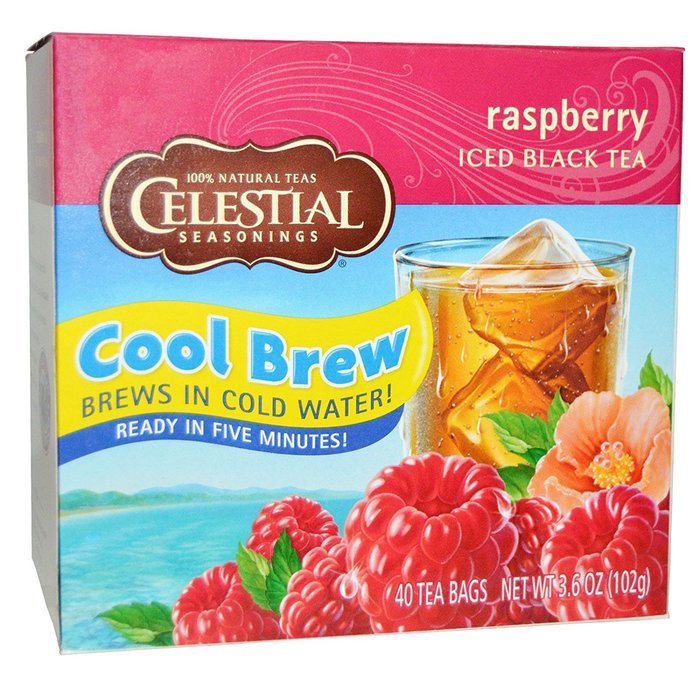 CELESTIAL SEASONINGS TEA COOL BREW RASPBRY, 40 BG N3