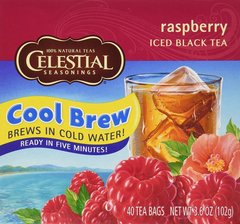 CELESTIAL SEASONINGS TEA COOL BREW RASPBRY, 40 BG N4
