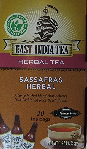 Sassafras Herbal Tea - Box of 20 Tea Bags - Old Fashioned Root Beer Flavor N2