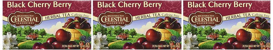 CELESTIAL SEASONINGS HERB TEA,BLK CHERRY BERRY, 20 BAG