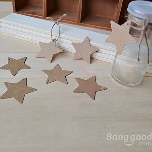 Saver 100pcs Five Star Kraft Paper Label Wedding Party Favor Gift Card Labels Tags