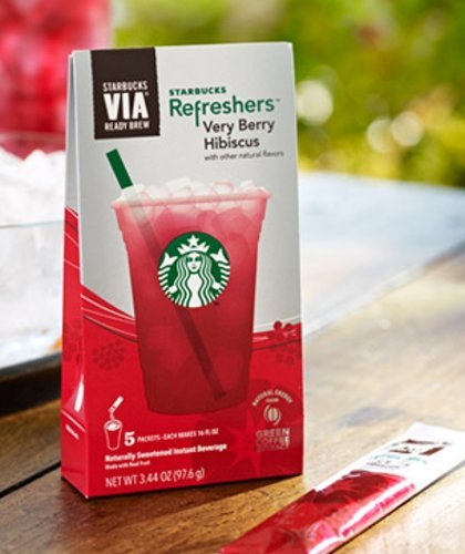 Starbucks Via Refreshers™ Very Berry Hibiscus 3 Pack Boxes 15 Packets Total Free Image Download