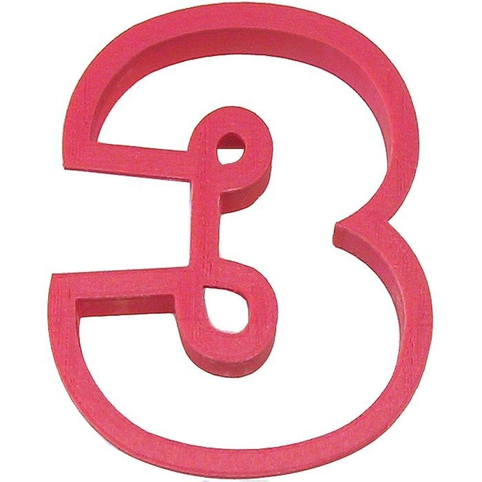 Number Three Cookie Cutter 4 in N2