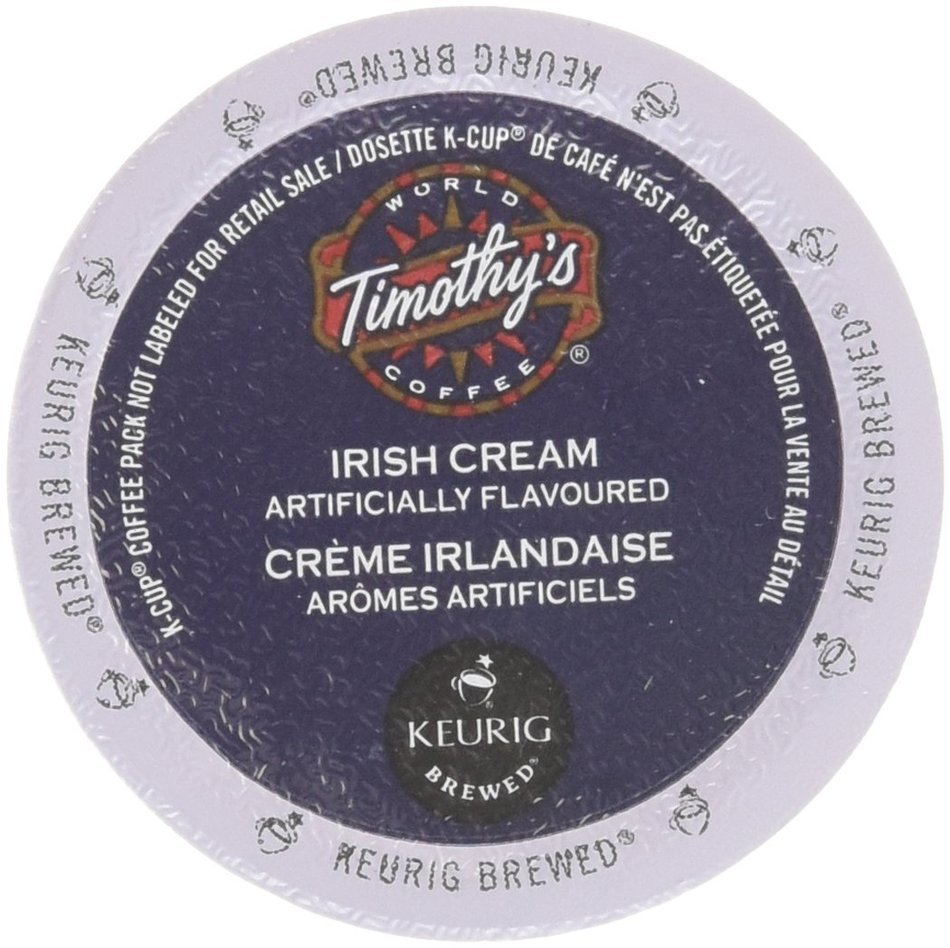 Timothy's World Coffee * IRISH CREAM * 24 K-Cups for Keurig Brewers N4
