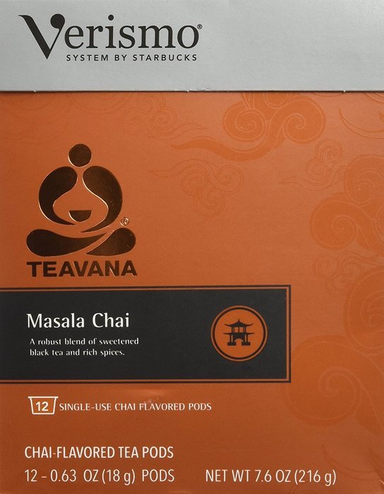 Starbuks Teavana Masala Chai Tea Verismo Pods, 12 Count