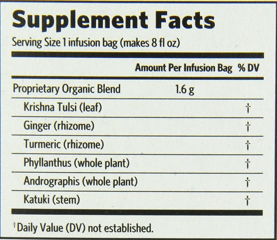 Organic India Organic Tulsi Herbal Tea, Tulsi Cleanse, 18 Tea Bags (Pack of 6) N2