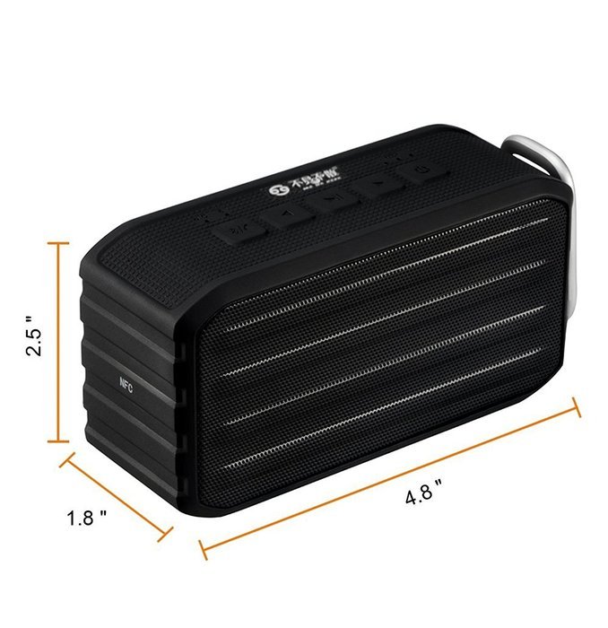 Antonso BV370 Cuboid Sport Outdoor Portable Waterproof Bluetooth 4.0 Loud Speaker Amplifier with Passive Bass... N2