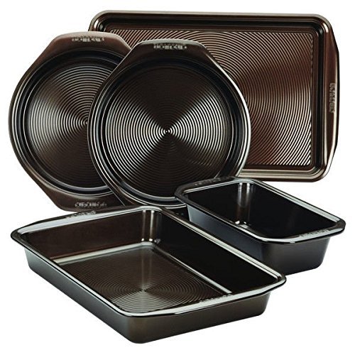 Circulon Symmetry Chocolate Brown Nonstick 5-Piece Bakeware Set