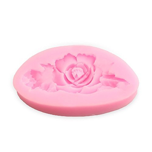 YIJIA Rose Flower Shaped Silicone Press Mold Fondant Cake Decoration 3D Mould Pastry Tools N3