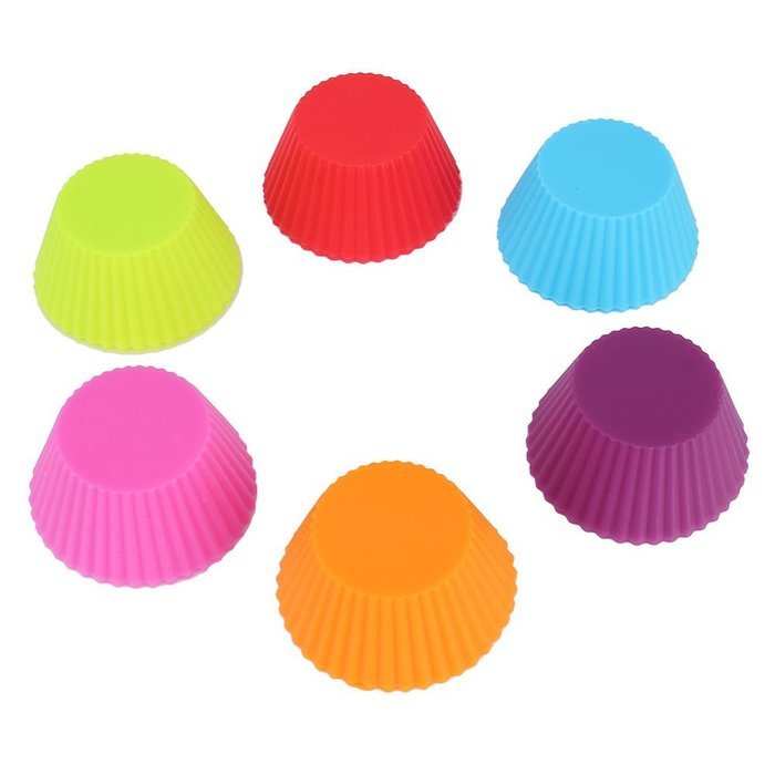 Lariy 12pcs soft Silicone Cake Muffin Chocolate Cupcake Bakeware Baking Cup Mold Saft N2