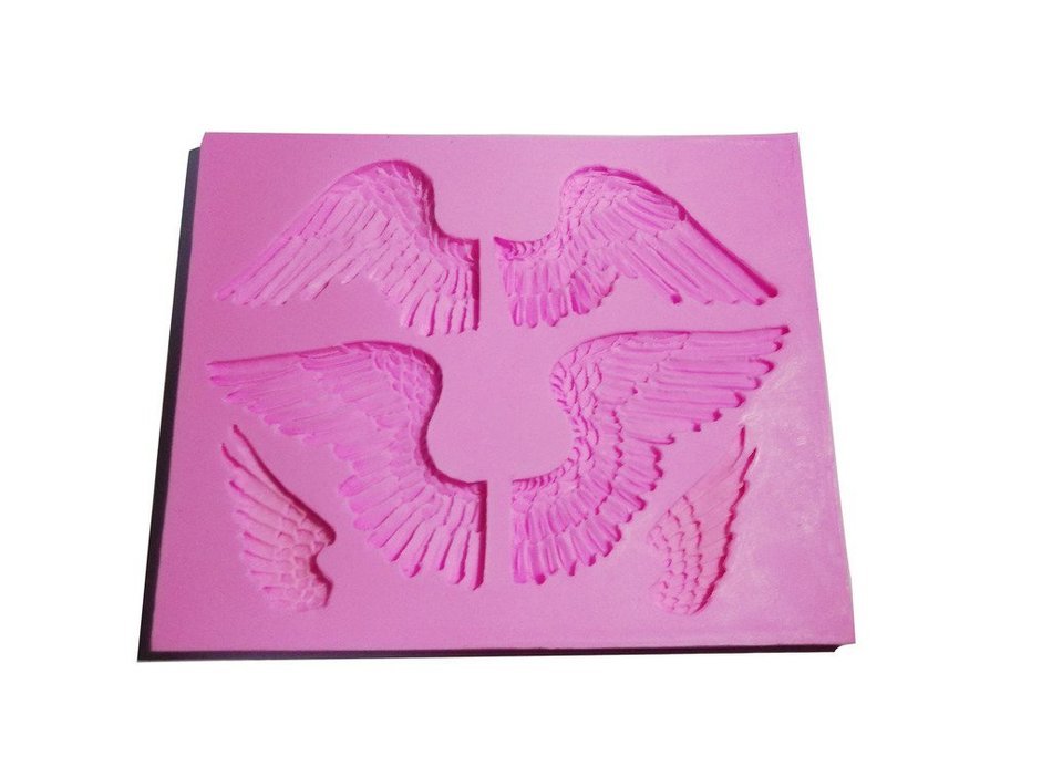 Wocuz W0701 Silicone Angle Wings Shaped Chocolate Fondant Mold Candy Mold for Cupcake Cake Decoration Gum Mould N2