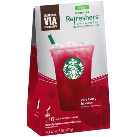 Starbucks VIA Refreshers&trade; Very Berry Hibiscus (3 Pack/Boxes) 15 Packets Total N3