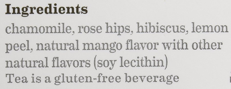 Bigelow Chamomile Mango Tea Bags - 20 ct N3