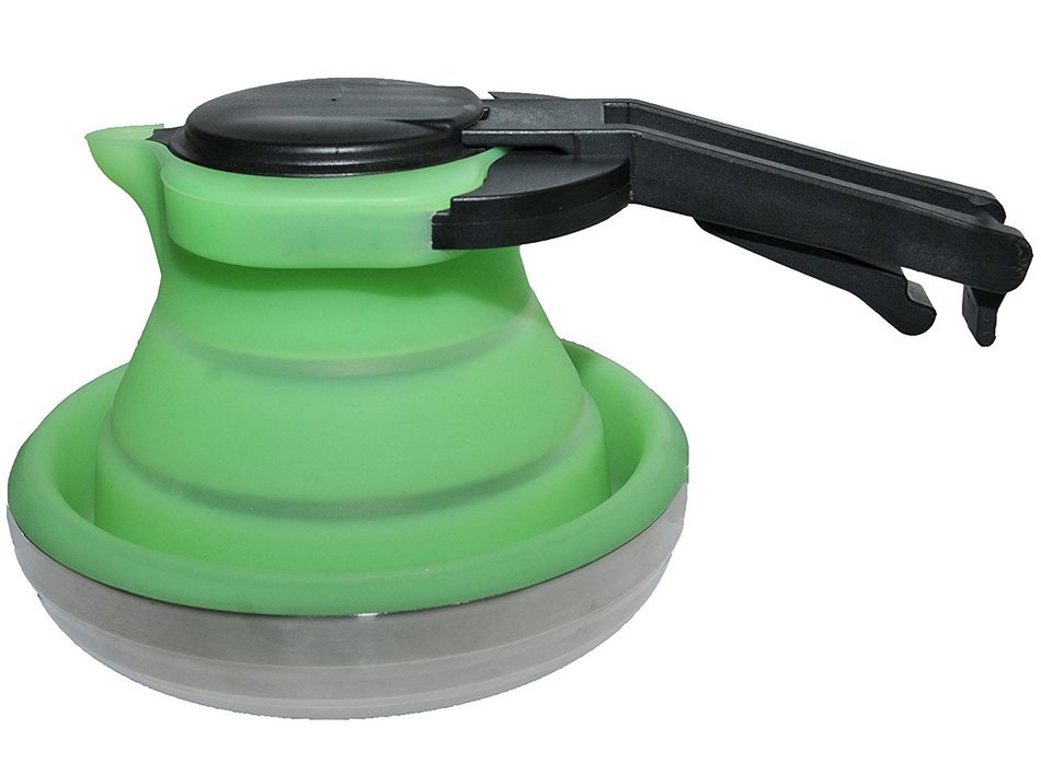 Collapsible Silicone Tea Kettle - Portable Foldable Design, Made with Food Grade Stainless Steel Base for Extreme... N2
