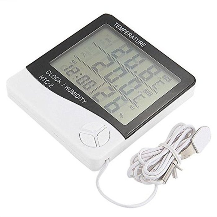 Black Meter Indoor/Outdoor Digital LCD Thermometer Hygrometer Temperature Humidity N2