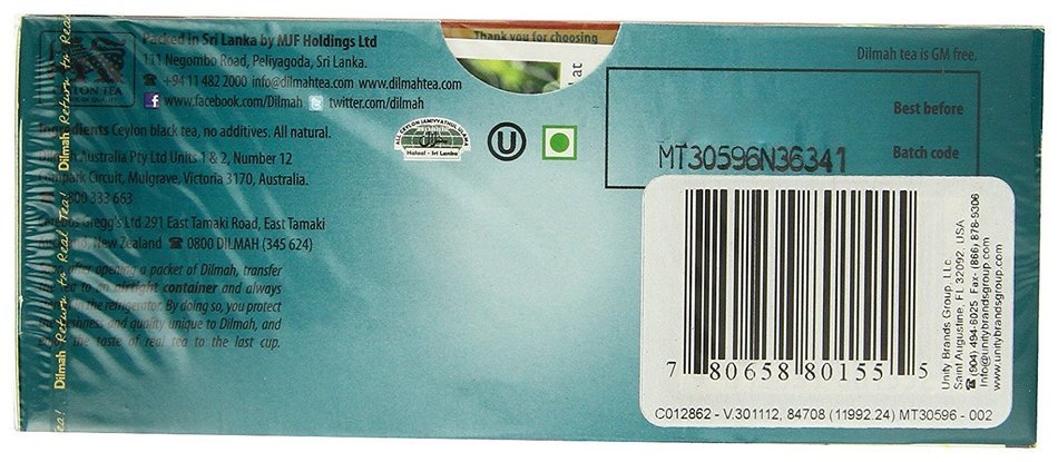 Dilmah Premium 100% Pure Ceylon Tea, 50-Count Tea Bags (Pack of 6) N4