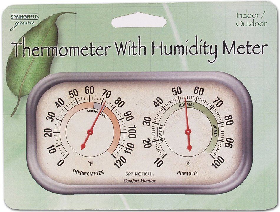 Springfield Color Track Humidity Meter and Thermometer N2