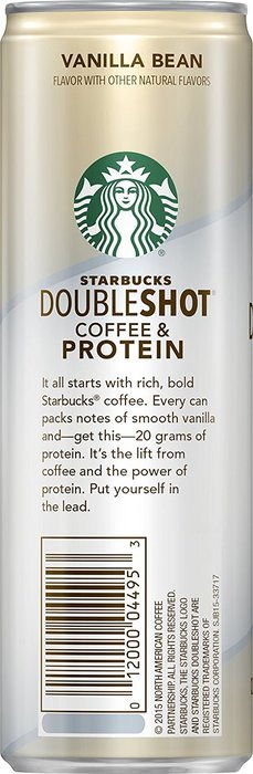 Starbucks Doubleshot Coffee and Protein, Vanilla Bean, 11 Ounce Cans (Pack of 12) N10