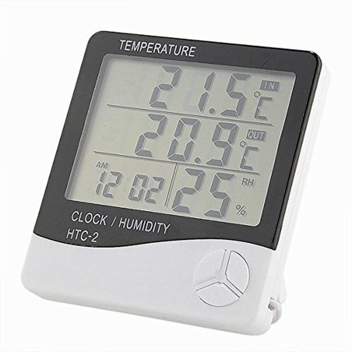 Black Meter Indoor/Outdoor Digital LCD Thermometer Hygrometer Temperature Humidity N3