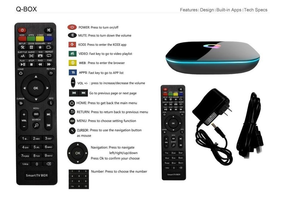 ODGear Q-BOX (2G+16G) S905 Android 5.1 TV BOX N5