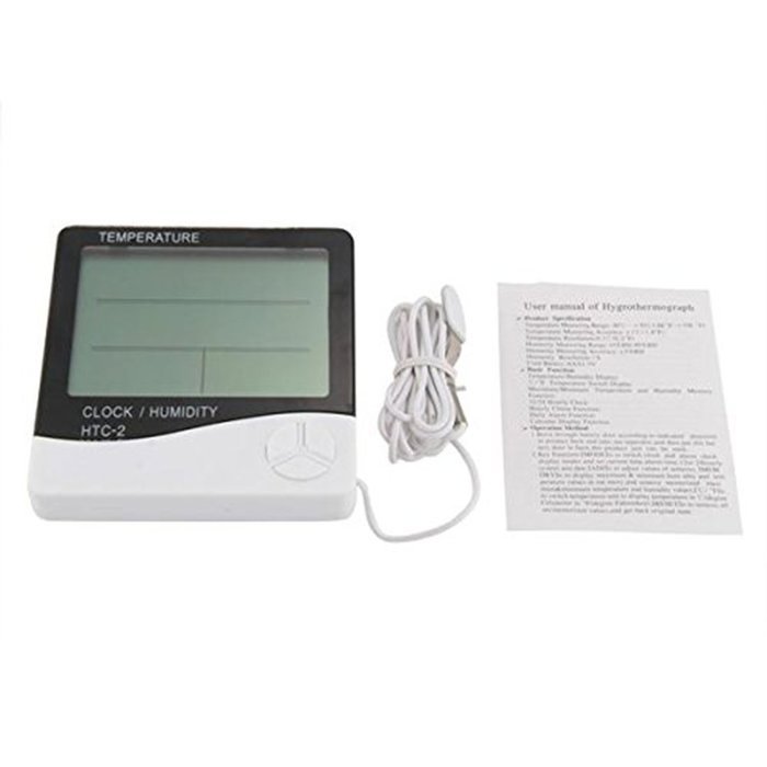 Black Meter Indoor/Outdoor Digital LCD Thermometer Hygrometer Temperature Humidity N4