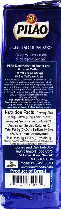 Pil&atilde;o Roasted and Ground Coffee - 17.6 oz - Caf&eacute; Pil&atilde;o Torrado e Mo&iacute;do - 500g N6