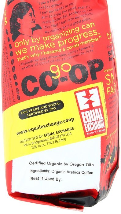 Equal Exchange Organic Coffee, French Roast, Whole Bean, 10-Ounce Bags (Pack of 3) N2
