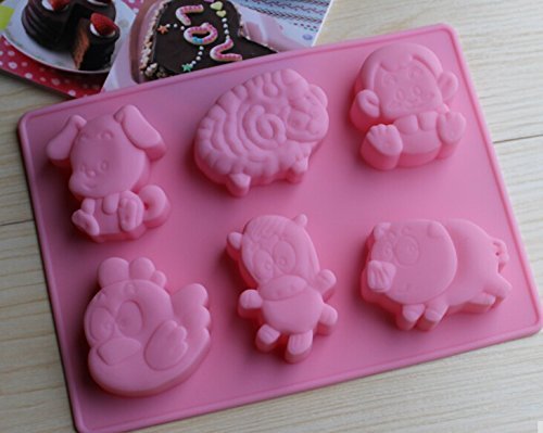 HSE Lovely Animals Silicone Chocolate Molds Cake Mould kitchen ...