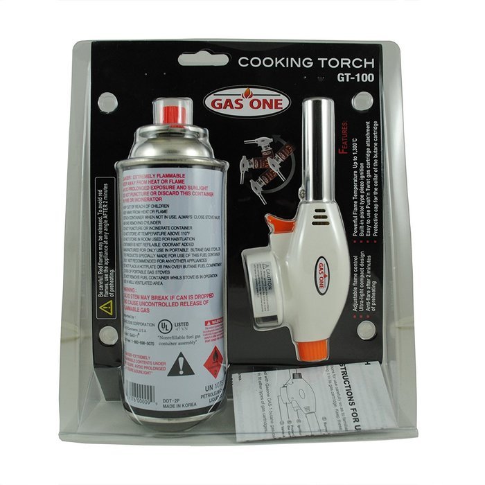 Gas One Culinary Torch for Home Cooking and Professional Use Including Fuel GT-100 N5