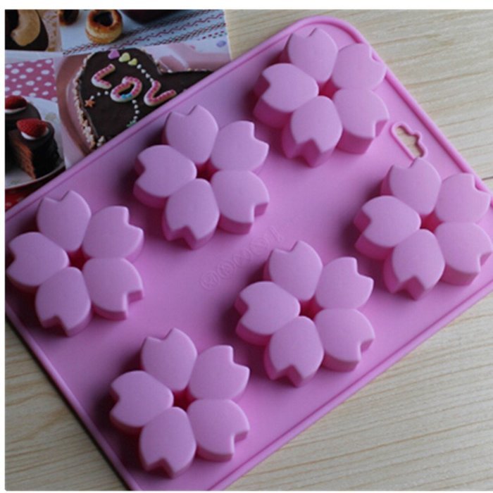 EVTECH(TM) 6 Cavity Flowers Style Silicone Gel Non Stick Cake Bread Mousse Biscuit Ice Pudding Mold Chocolate... N7