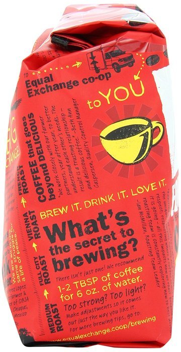 Equal Exchange Organic Coffee, French Roast, Whole Bean, 10-Ounce Bags (Pack of 3) N6