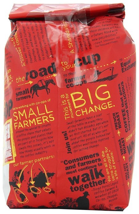Equal Exchange Organic Coffee, French Roast, Whole Bean, 10-Ounce Bags (Pack of 3) N7