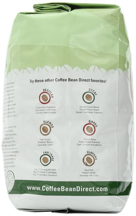 Coffee Bean Direct Hazelnut Flavored, Whole Bean Coffee, 5-Pound Bag N3