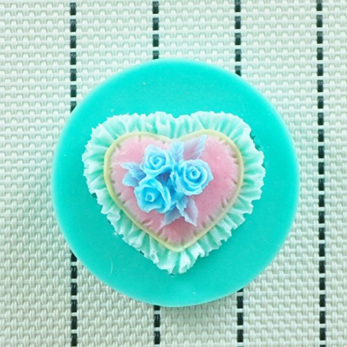 WilsonBaking Love Collection - Ocean Heart Rose Bouquet Mold Decorations Silicone Mold Silicone Fondant Lace Molds... N4