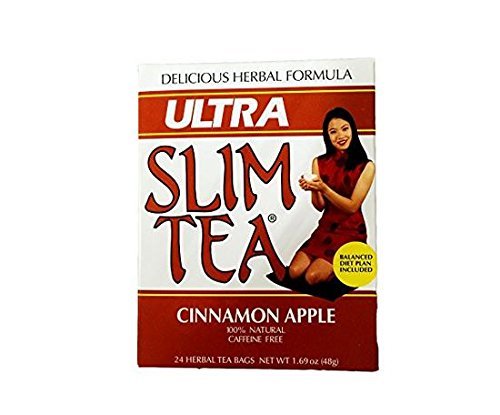 Ultra Slim Tea, Cinnamon Apple, Tea Bags, 24-Count Box (Pack of 4) N6