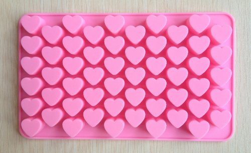 Lvxuan 55 Holes 1.5 Mini Heart Silicone Cake Mold Chocolate Fondant Jelly Cookie Muffin Ice Mould Flexible Moulds... N2