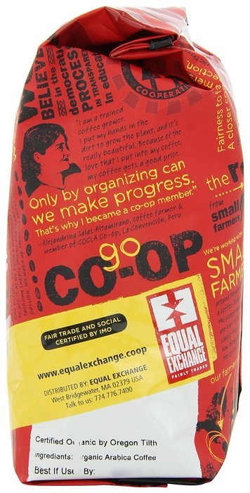 Equal Exchange Organic Coffee, French Roast, Whole Bean, 10-Ounce Bags (Pack of 3) N10