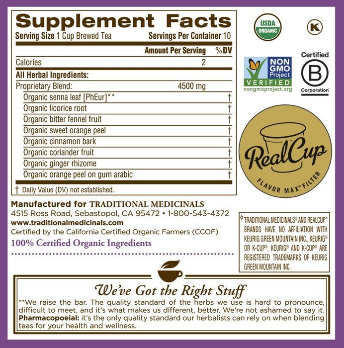 Traditional Medicinals Organic Chamomile with Lavender Tea, Single Serve Cups for Keurig K-Cup Brewers, 10 Count N24