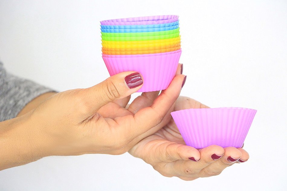 L.Store &reg; 12-pack Reusable Silicone Baking Cups / Cupcake Liners Xmas Gift N3