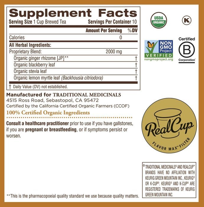 Traditional Medicinals Organic Chamomile with Lavender Tea, Single Serve Cups for Keurig K-Cup Brewers, 10 Count N28