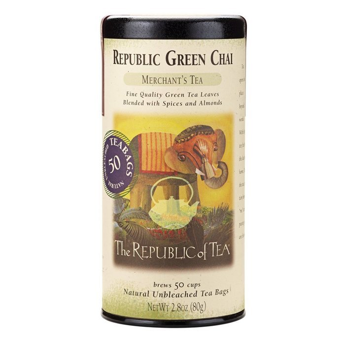 The Republic Of Tea Organic Turmeric Ginger Green Tea, 50 Tea Bags, Gourmet Green Tea And Turmeric Tea N8