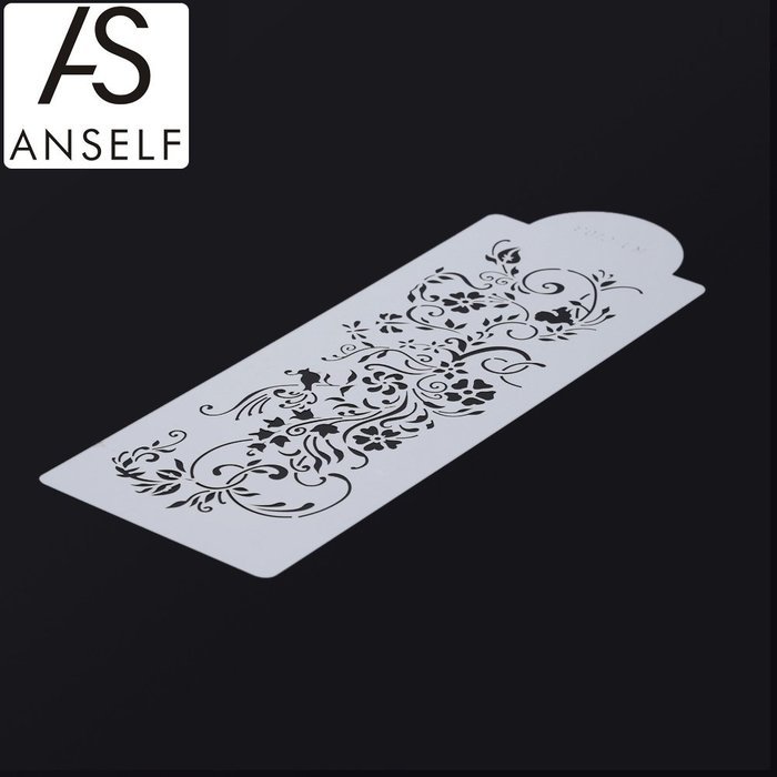 Anself Flower Pattern Cakes Stencil Border Cake Decoration Tool Fondant Mat Set N2