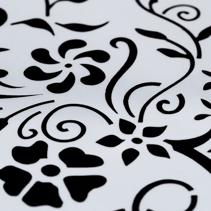 Anself Flower Pattern Cakes Stencil Border Cake Decoration Tool Fondant Mat Set N4