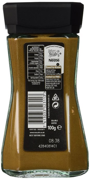 Nescafe Espresso Instant Coffee 2 Jars X 3.5oz/100g N2