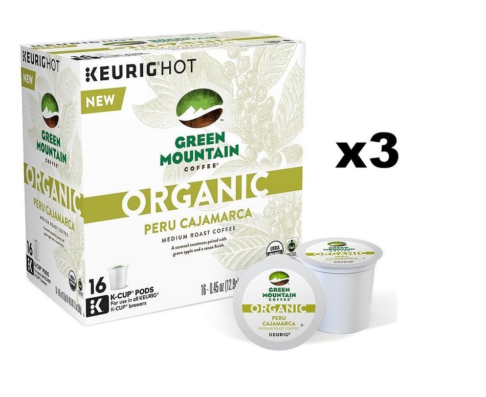 Green Mountain Coffee Organic Peru Cajamarca Keurig K-Cups, 16 Count