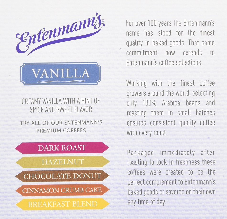 Entenmann's Vanilla Capsule/K-Cup Coffee, 80 Count (Pack of 80) N4