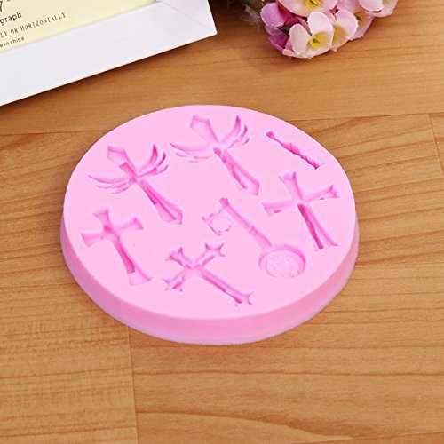 "Jesus Christ Cross Silicone Fandant Mold Chocolate Polymer Clay Mould" shopping