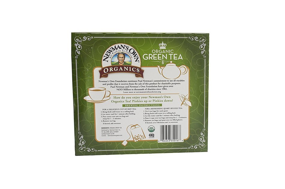 Newman's OwnOrganics Royal Tea, Organic Green Tea, 100-Count Individually Wrapped Tea Bags (Pack of 5) N2